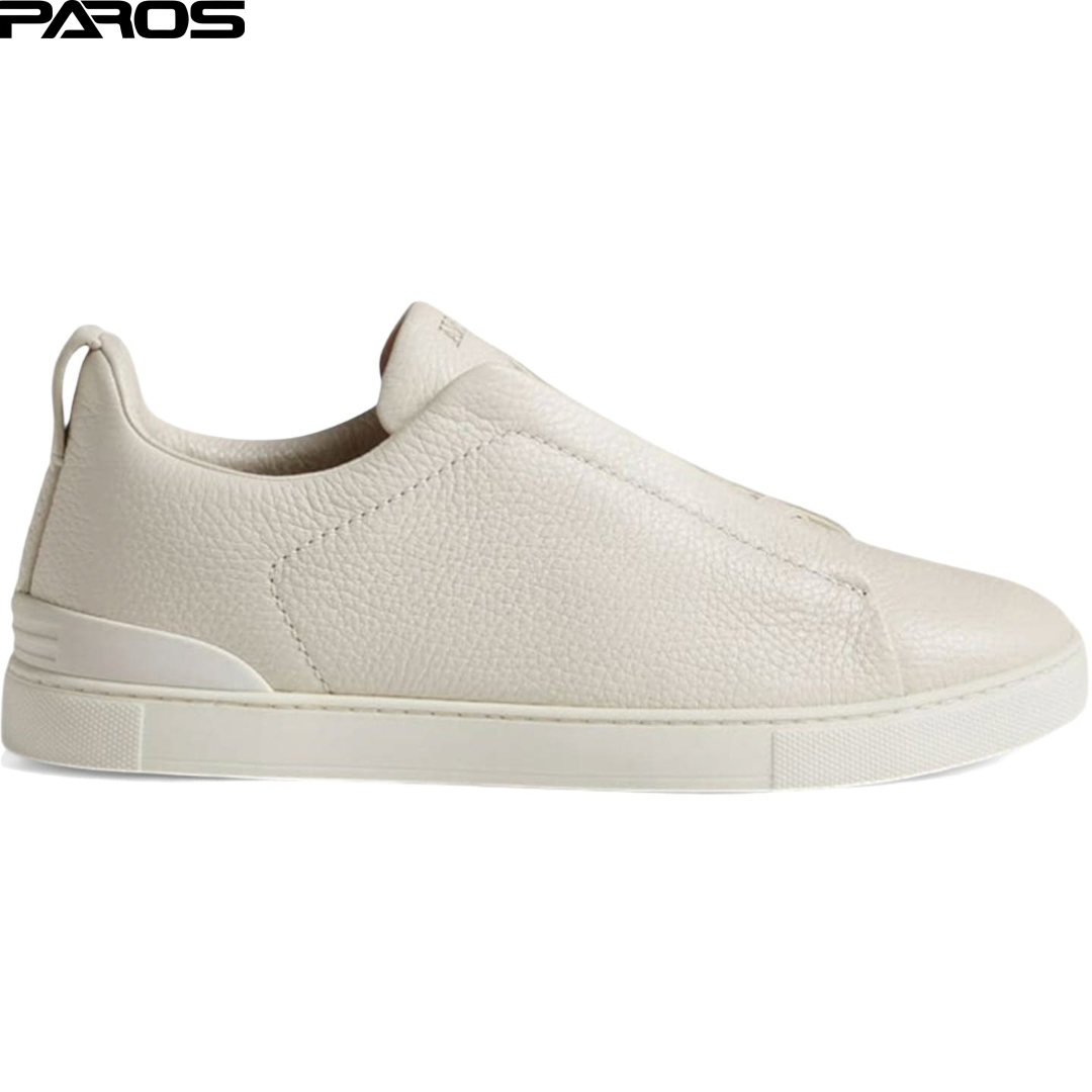 Zegna Deerskin Triple Stitch - White
