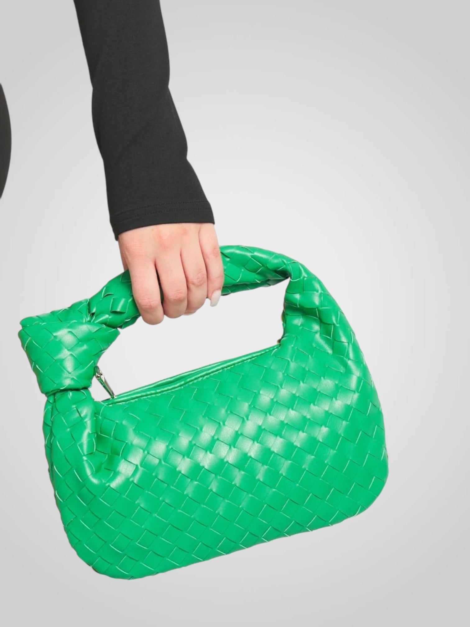 Aura | Mini-Sac avec Anse Tressée en Éco-Cuir Lie-de-Vin