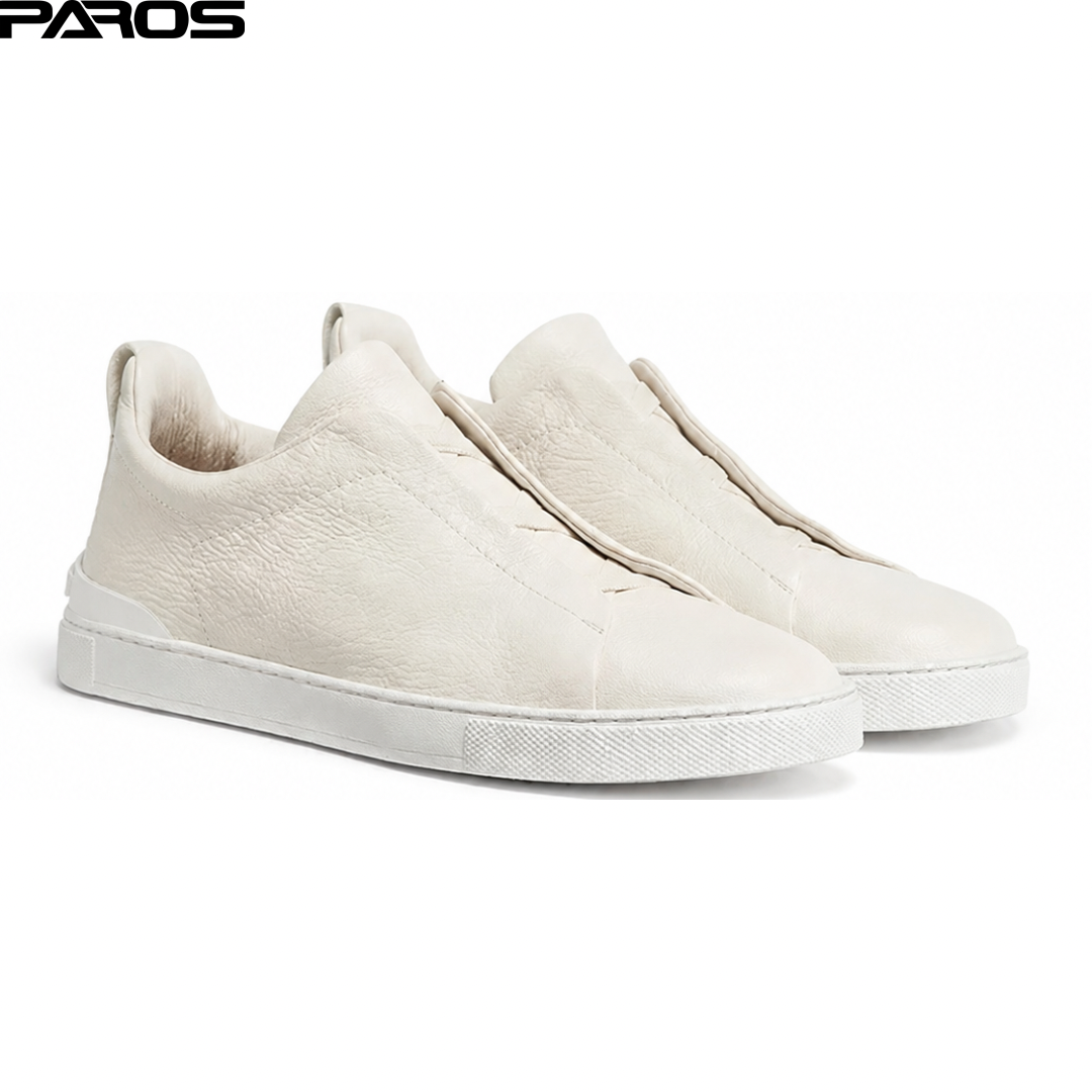 Zegna Deerskin Triple Stitch - White