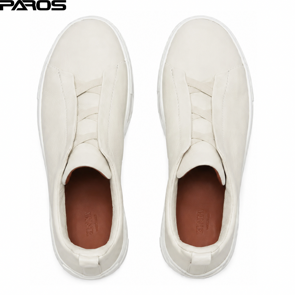 Zegna Deerskin Triple Stitch - White