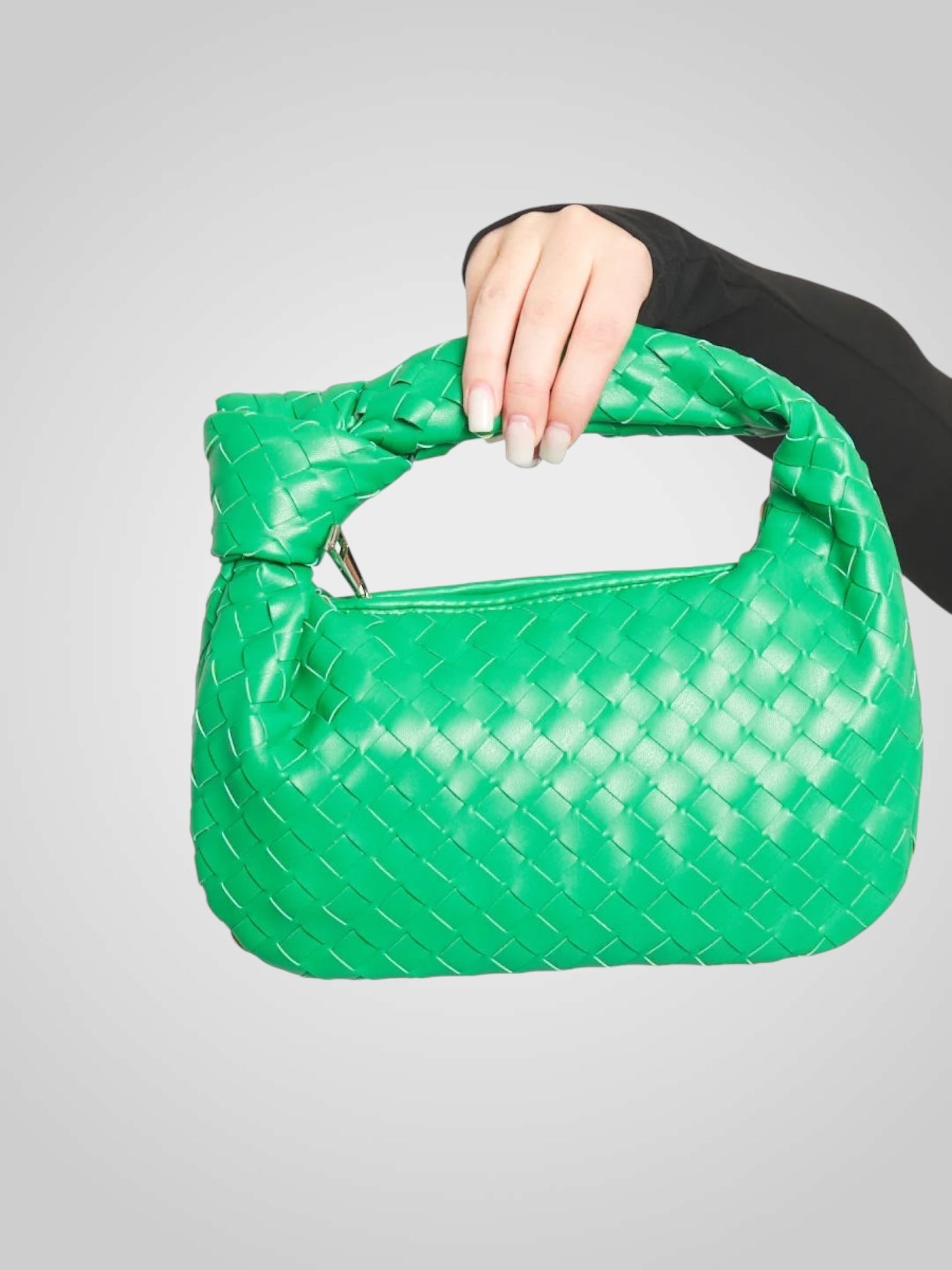 Aura | Mini-Sac avec Anse Tressée en Éco-Cuir Lie-de-Vin