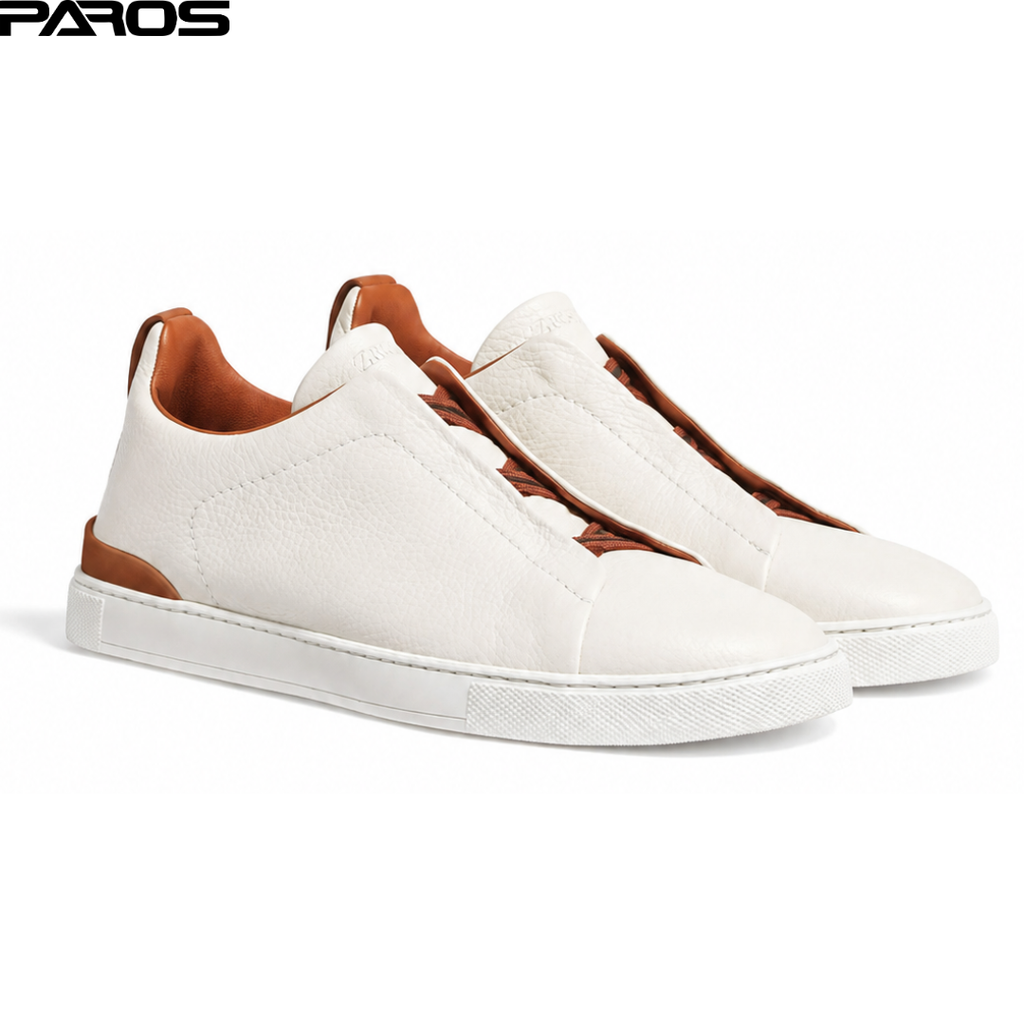 Zegna Deerskin Triple Stitch - Off White