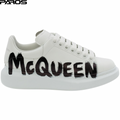Alexander McQueen Oversized Graffiti Sneaker - White / Black