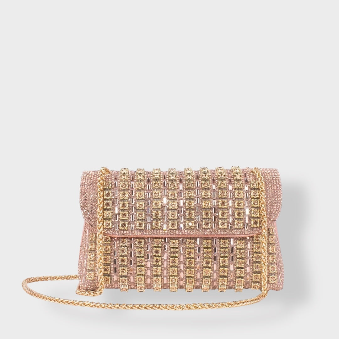 Stellina | Sac à bandoulière élégant avec chaîne et diamants de couleur