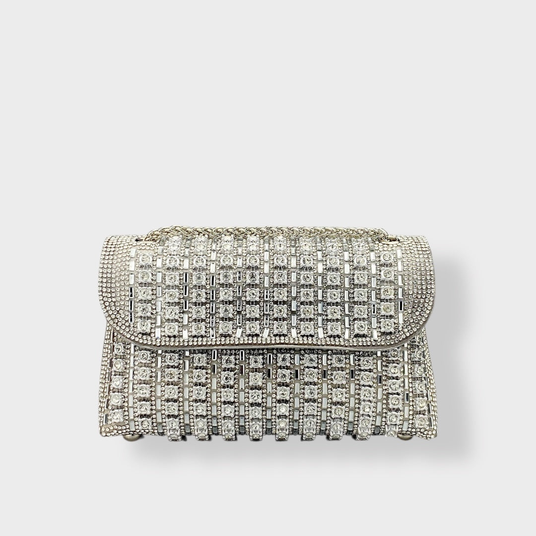 Stellina | Sac à bandoulière élégant avec chaîne et diamants de couleur
