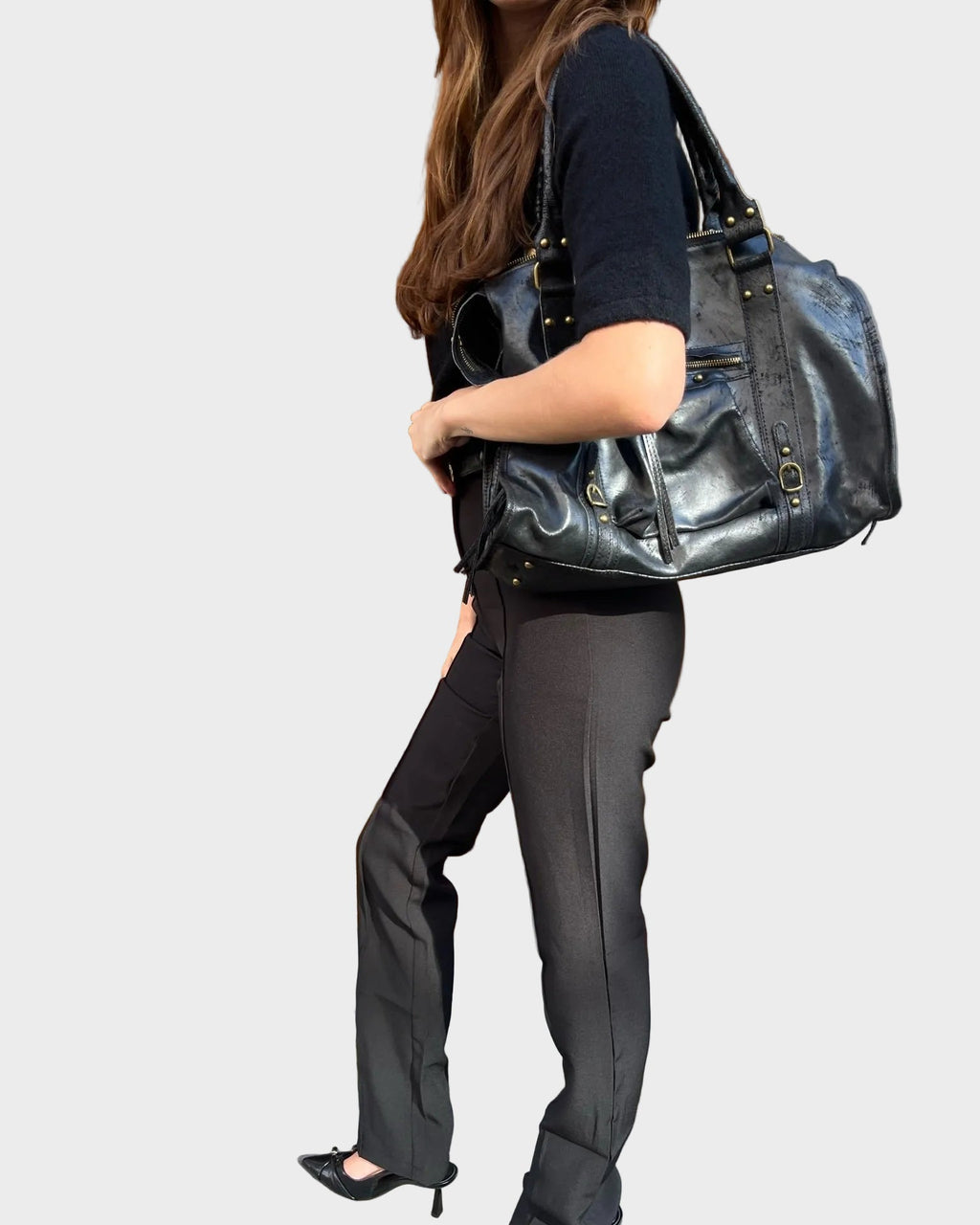 FC6-Sac fille branchée noir
