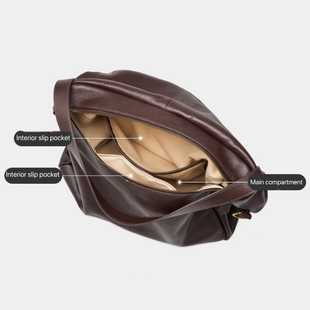 Adriani | Sac minimaliste souple en cuir véritable, idéal au quotidien