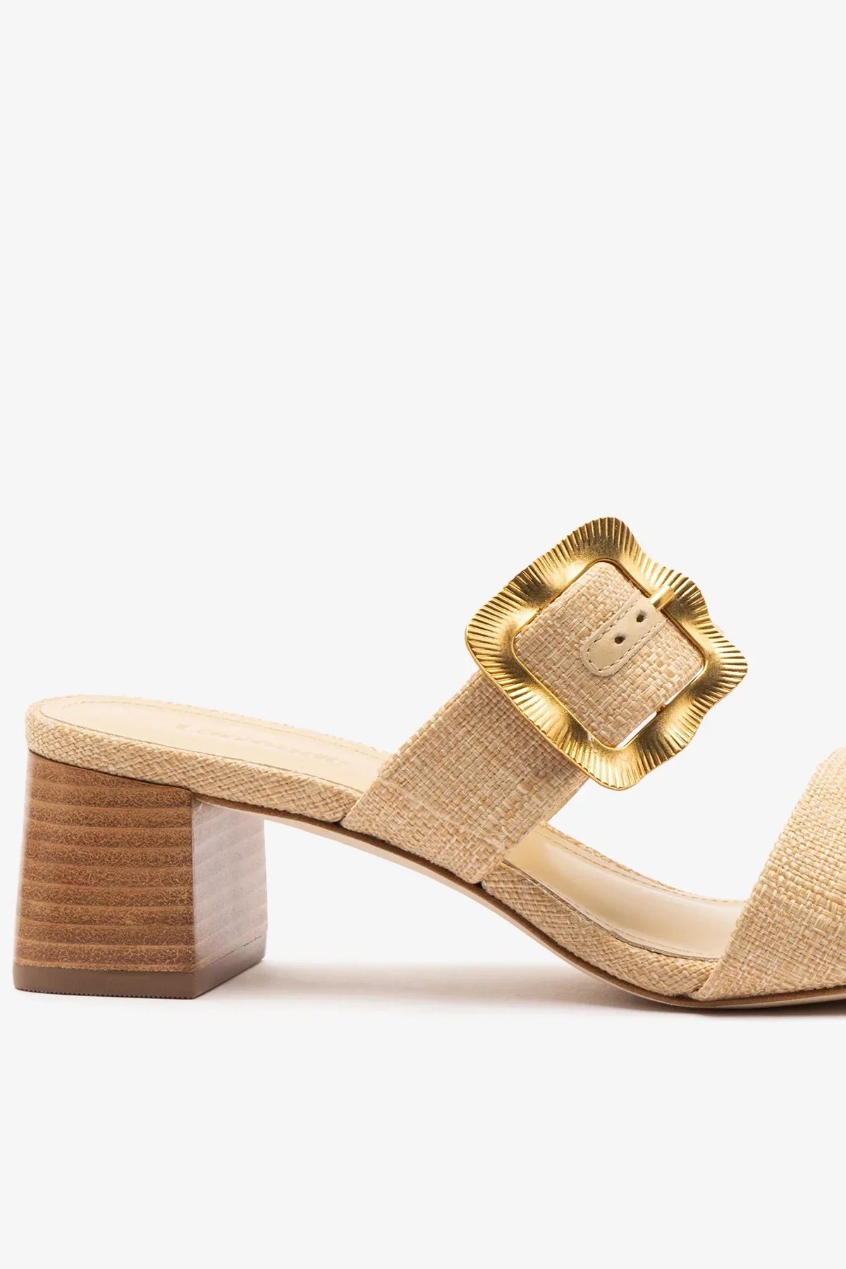 Larroudé Maria Sandal - Beige Raffia