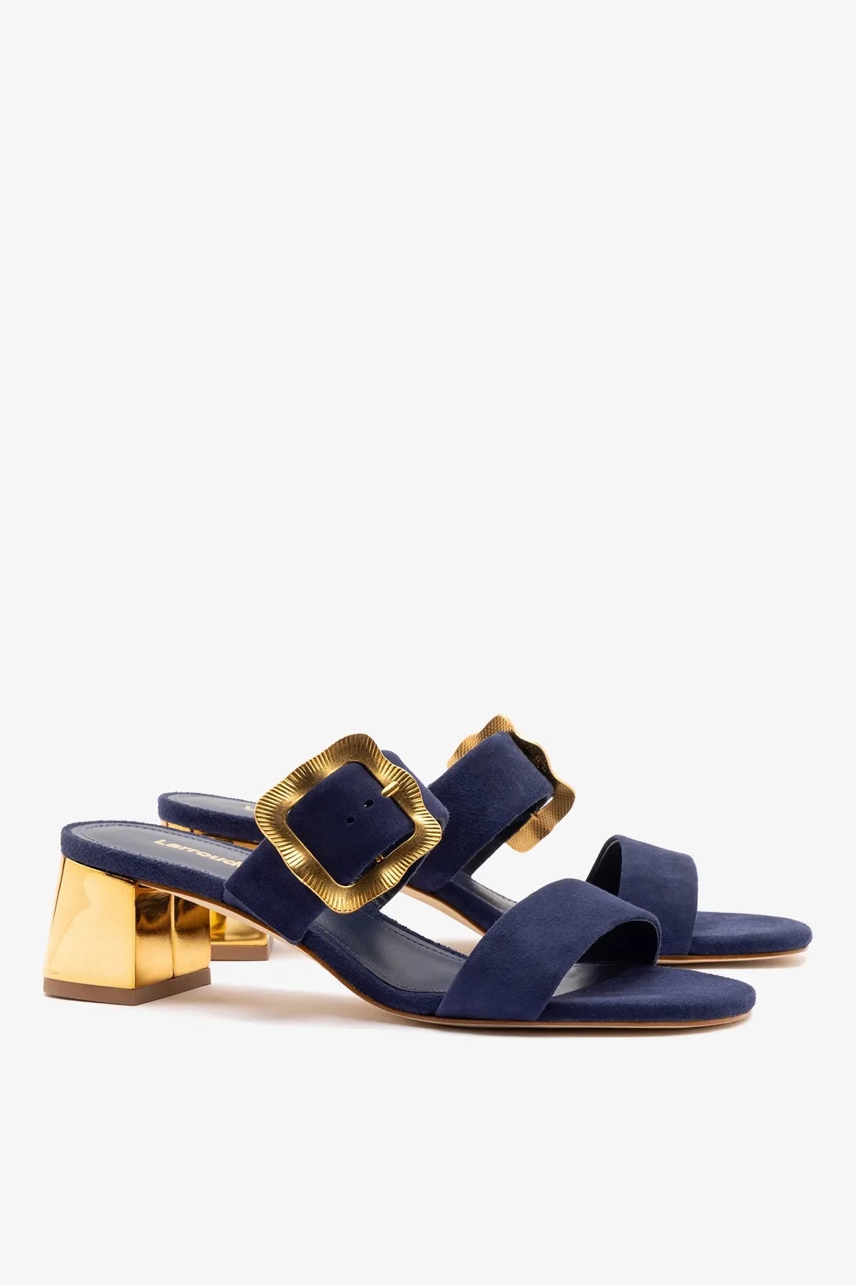 Larroudé Maria Sandal - Navy Suede