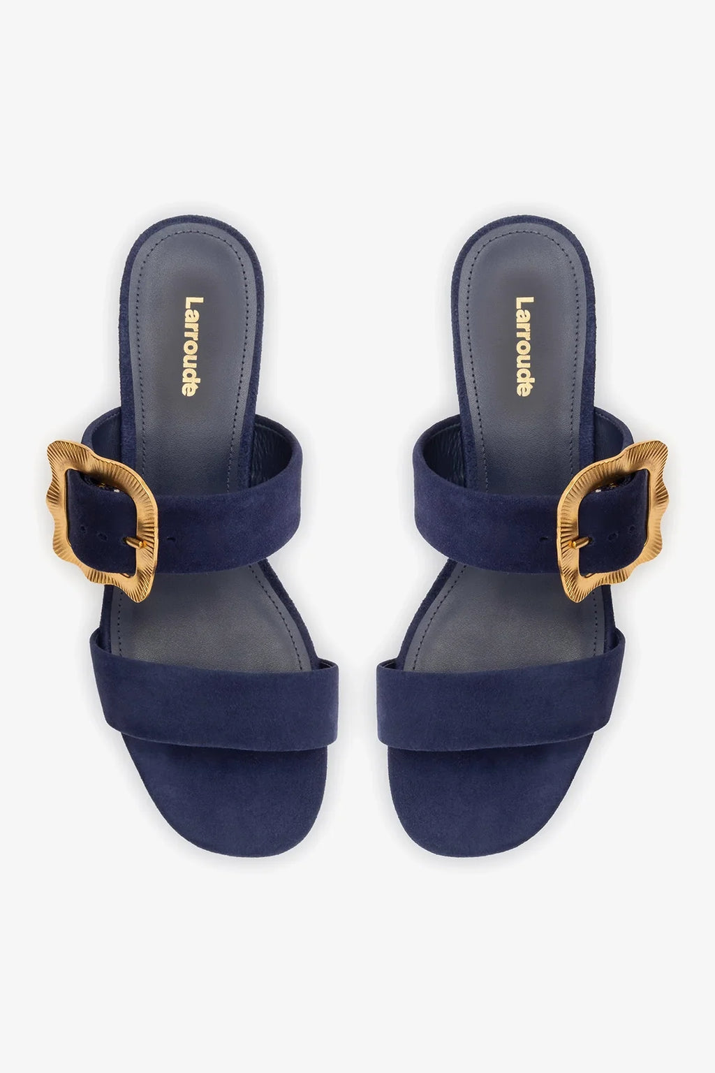 Larroudé Maria Sandal - Navy Suede