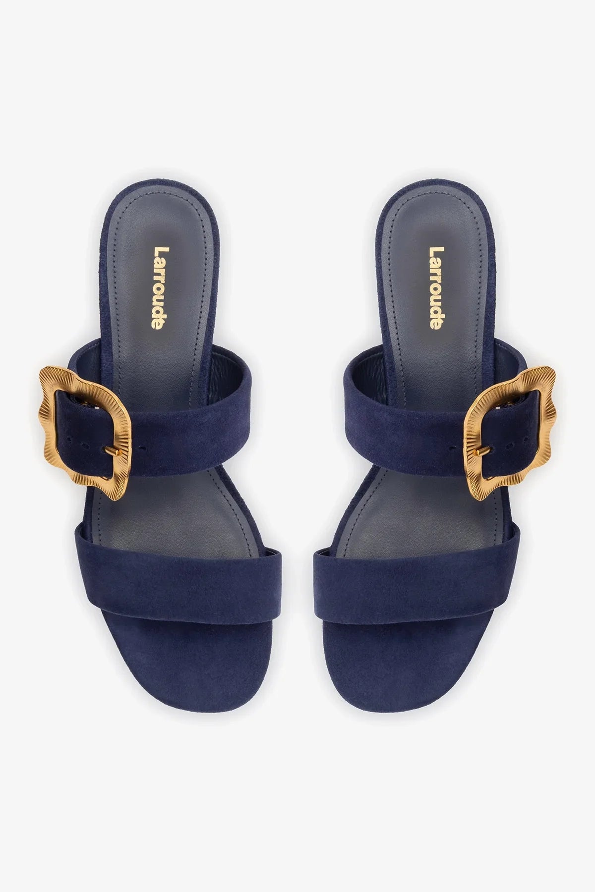 Larroudé Maria Sandal - Navy Suede