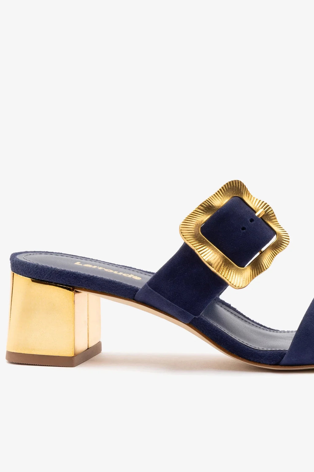 Larroudé Maria Sandal - Navy Suede