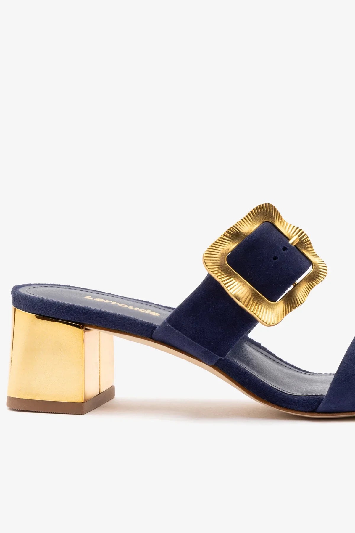 Larroudé Maria Sandal - Navy Suede
