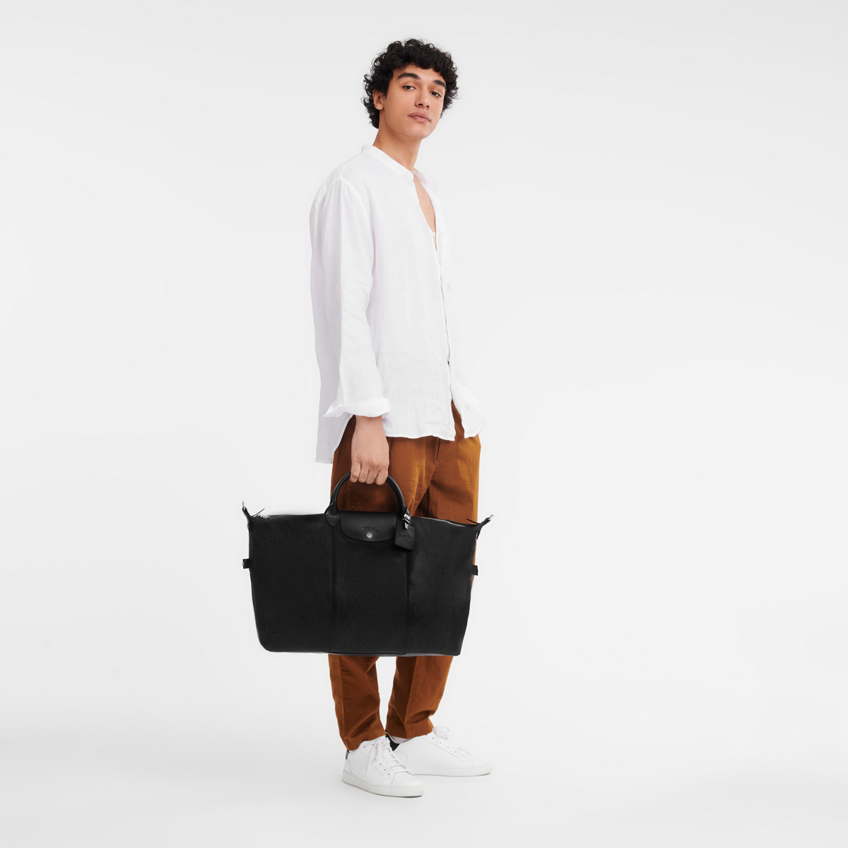 Longchamp Le Foulonné L Travel Bag - Black