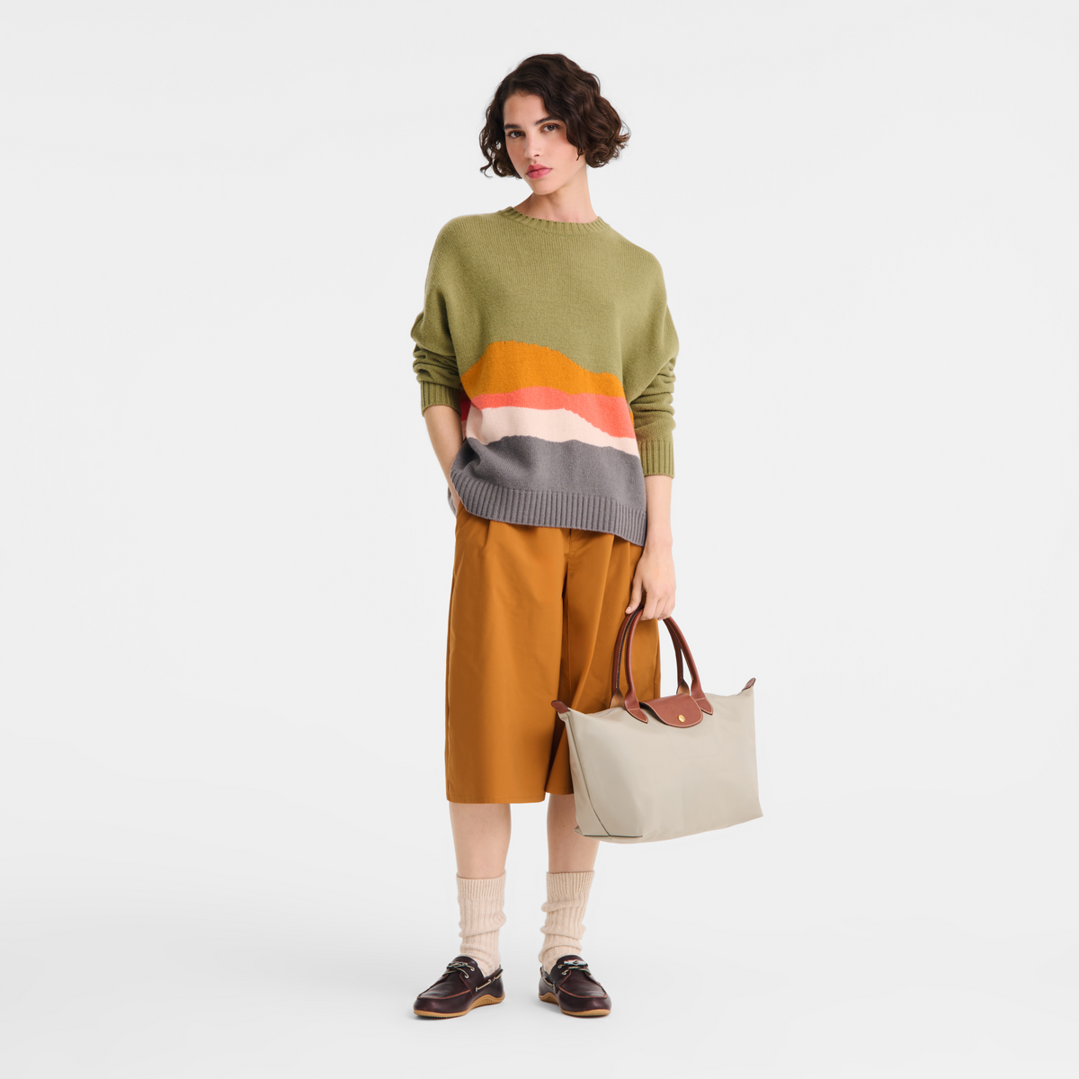 Longchamp Le Pliage Original L Handbag - Pebble