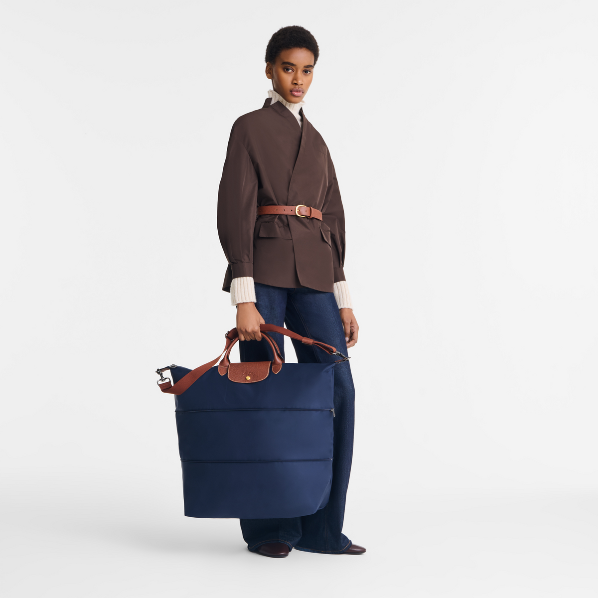 Longchamp Le Pliage Original Extensible Travel Bag - Navy