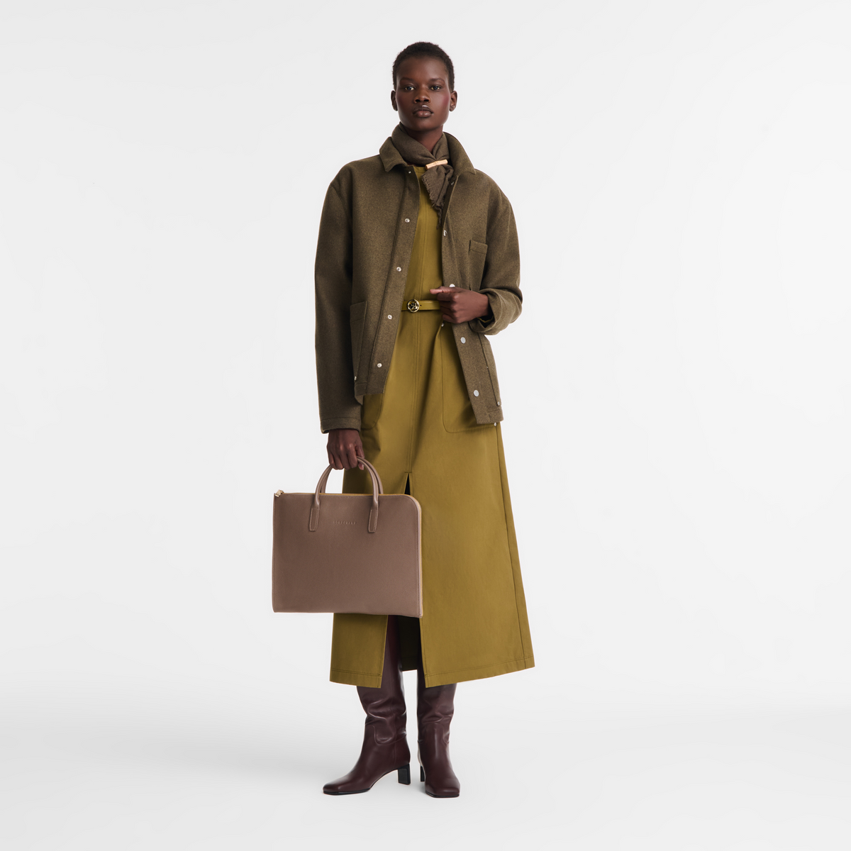 Longchamp Le Foulonné S Briefcase - Taupe
