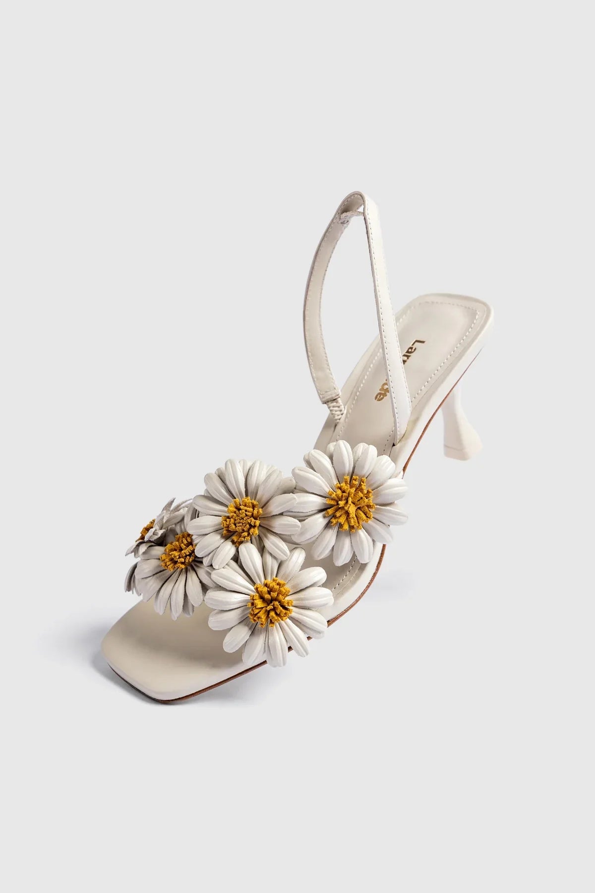 Larroudé Fiore Sandal - Ivory Leather