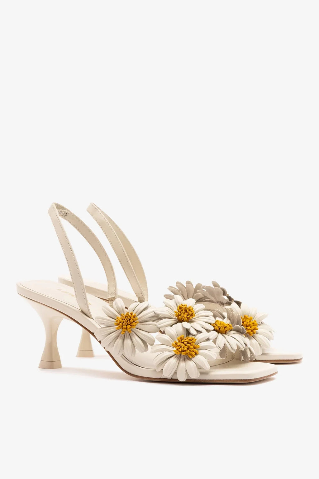 Larroudé Fiore Sandal - Ivory Leather