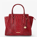 Brahmin Priscilla Satchel - Volcanic Red Melbourne