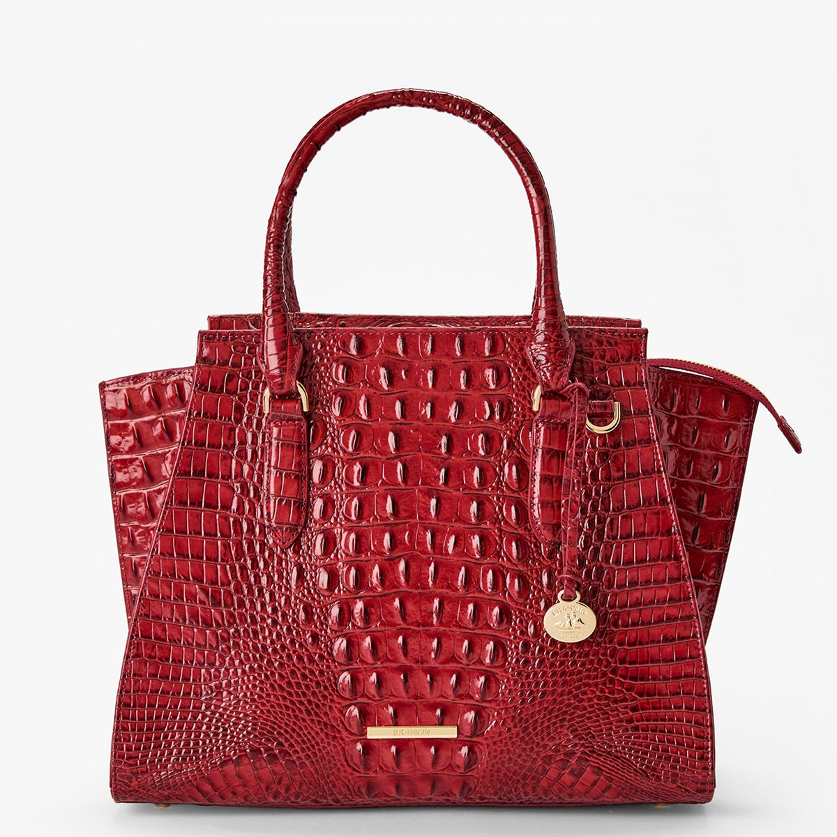 Brahmin Priscilla Satchel - Volcanic Red Melbourne