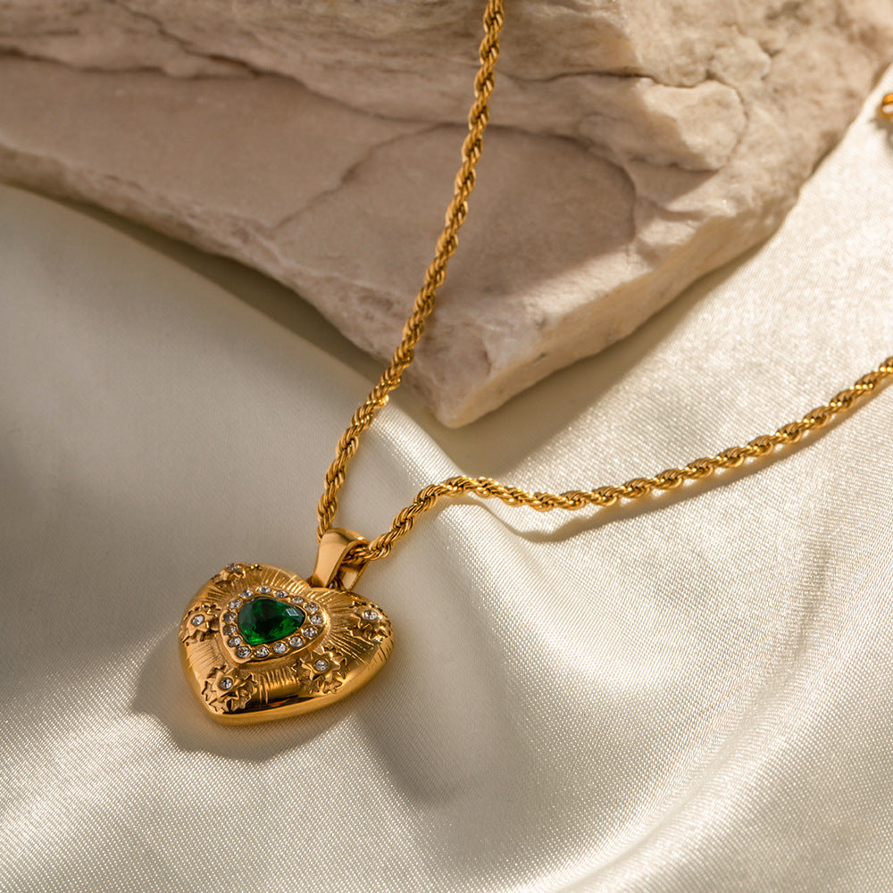 Collana Caelus con cuore in oro da donna