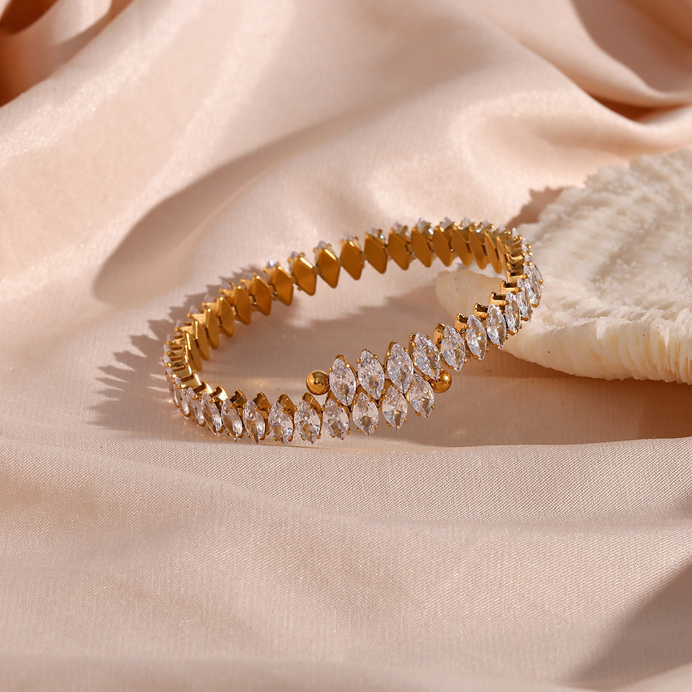 Bracelet Eugenia en or 18 carats à diamants pour femme