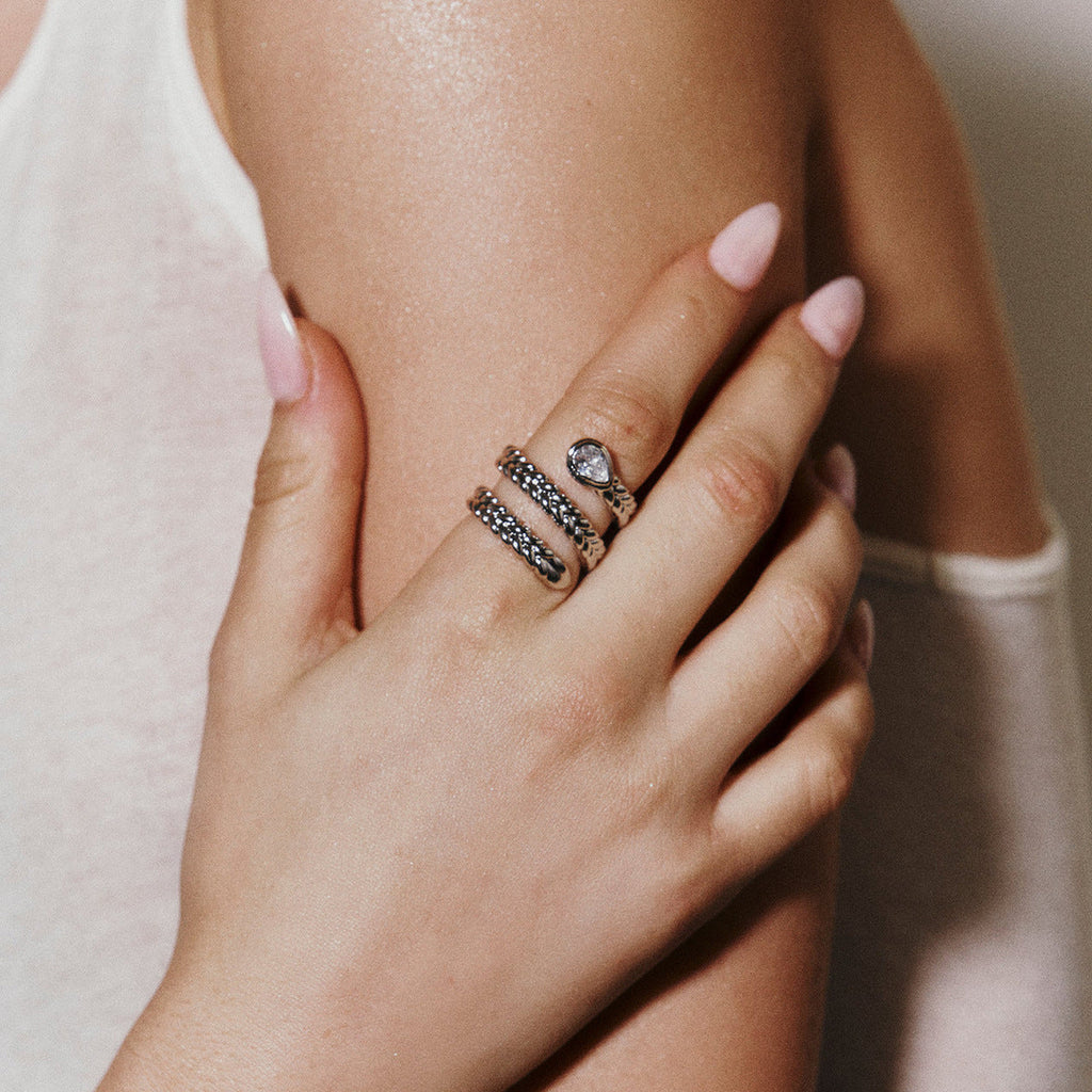 Bague serpent Davina en or 18 carats pour femme