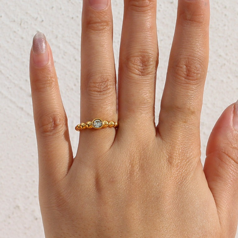 Bague Zennie en or 18 carats ajustable pour femme
