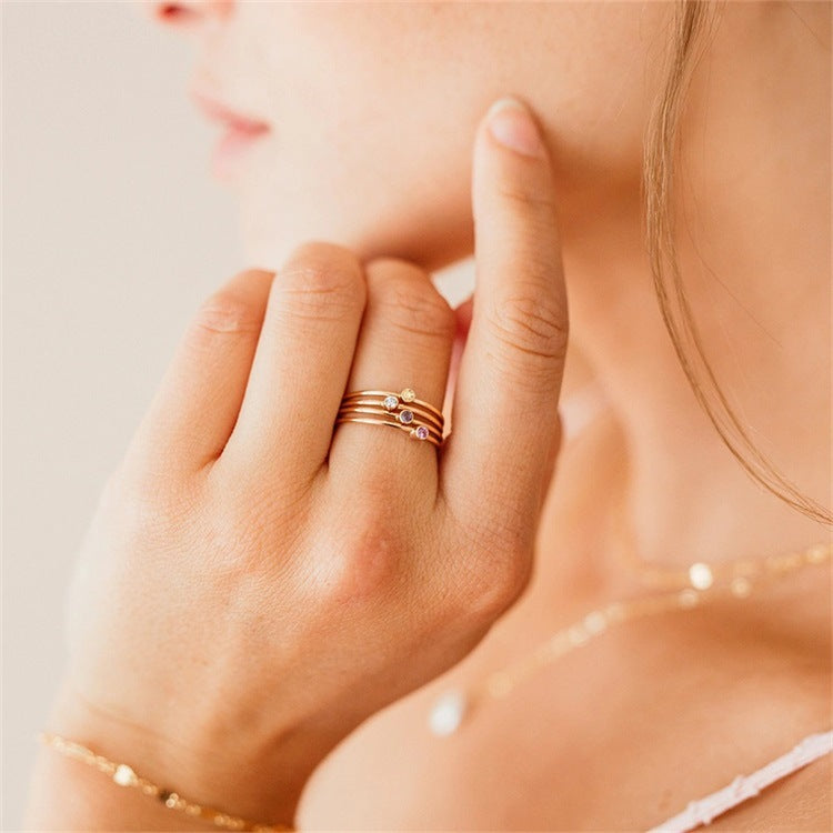 Bague pierre de naissance Amelia en or pour femme