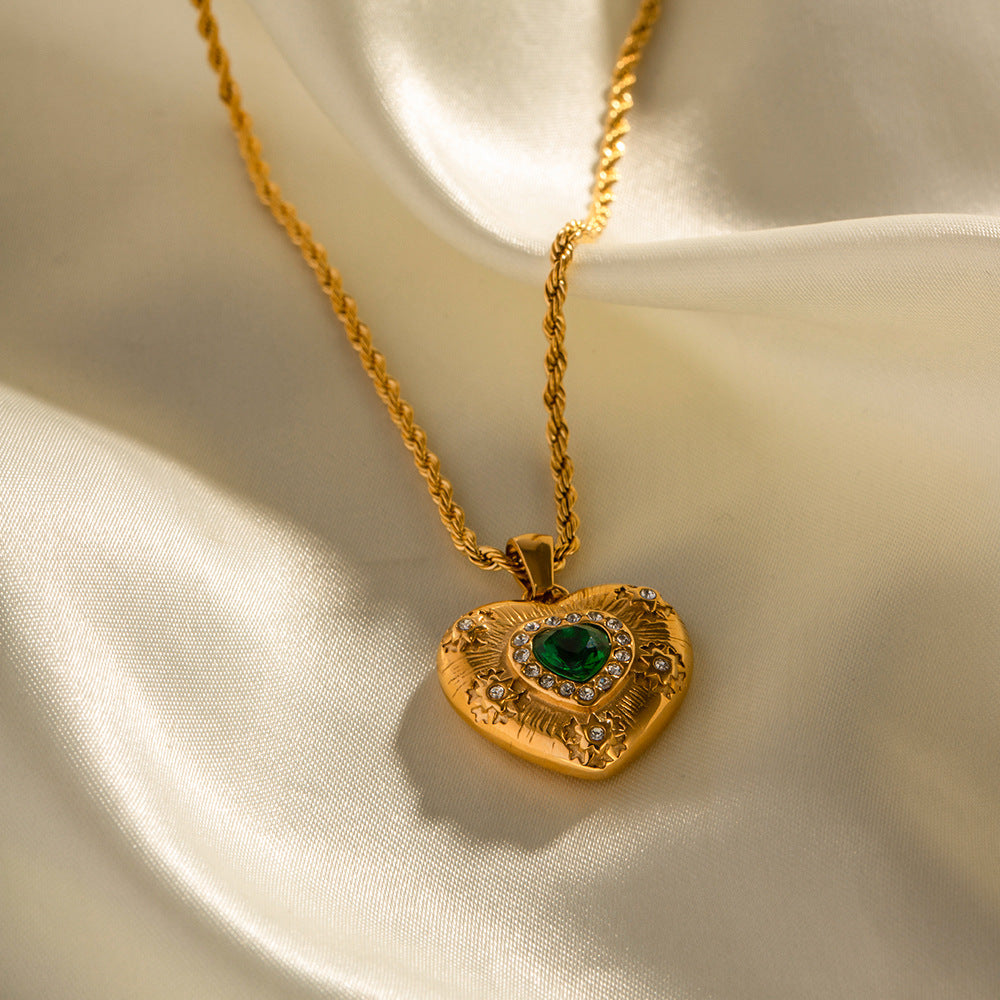 Collana Caelus con cuore in oro da donna