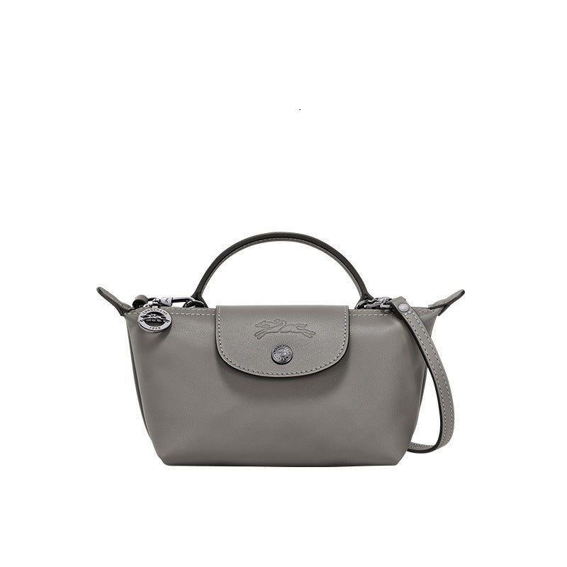 LONGCHAMP MINI SAC EN CUIR - FUMÉ
