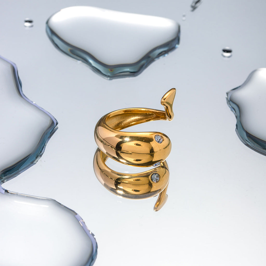 Bague serpent Etta en or 18 carats pour femme