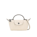 LONGCHAMP MINI SAC EN CUIR - CRÈME