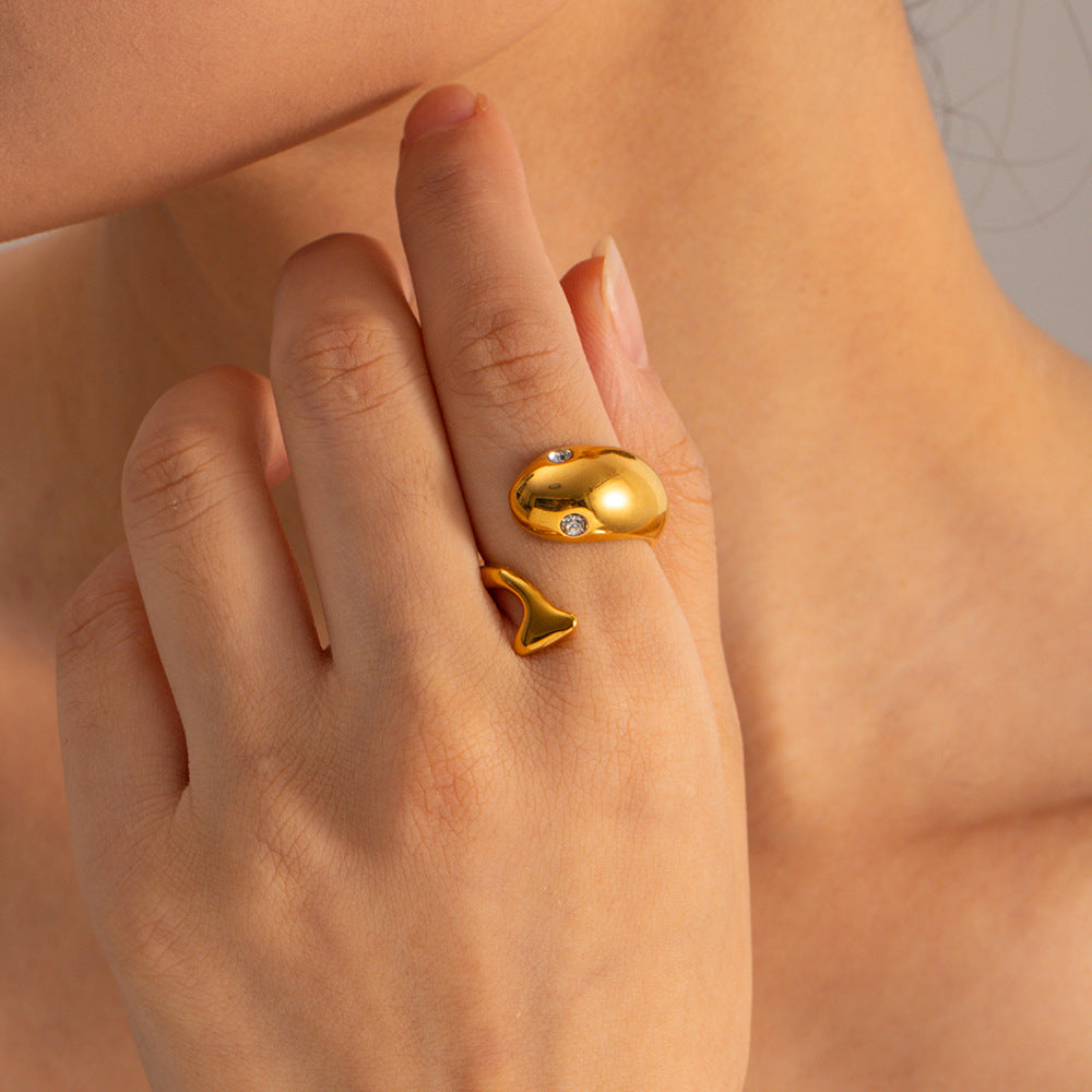 Bague serpent Etta en or 18 carats pour femme