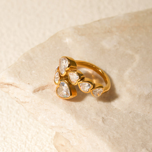 Bague Romy en or ajustable avec diamants pour femme