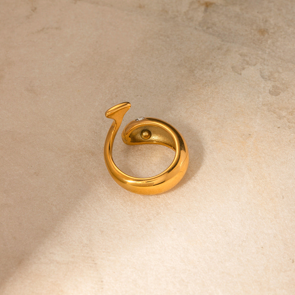 Bague serpent Etta en or 18 carats pour femme