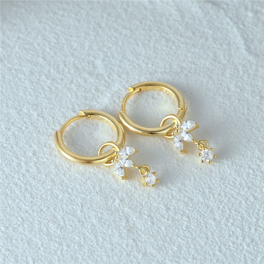Créoles Brooke à charm amovible en or pour femme