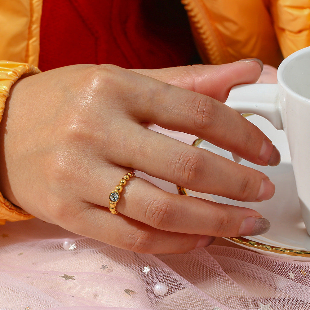 Bague Zennie en or 18 carats ajustable pour femme