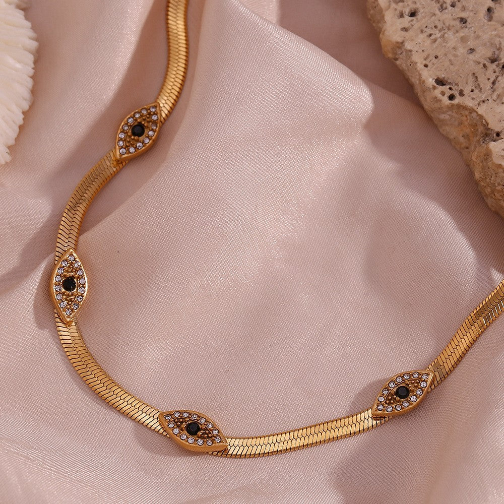 Collier Faunne œil protecteur en or pour femme