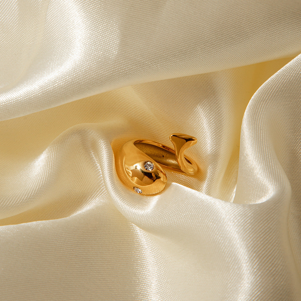 Bague serpent Etta en or 18 carats pour femme