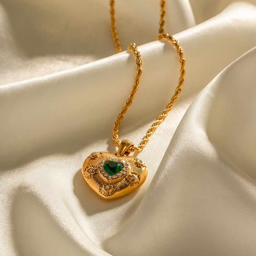Collana Caelus con cuore in oro da donna