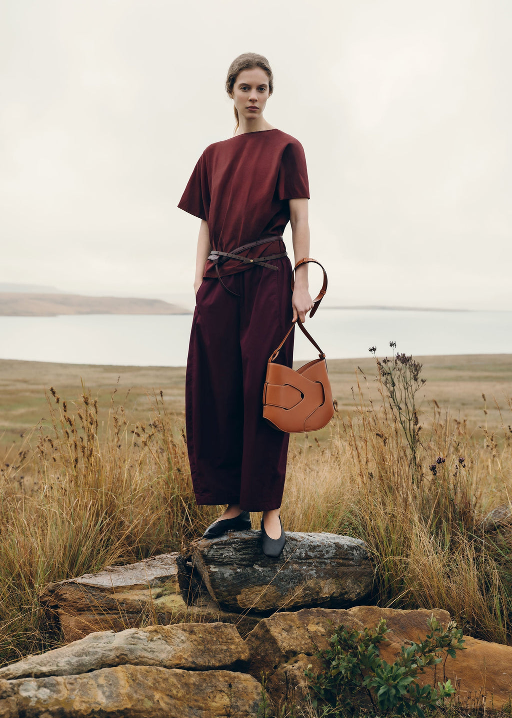 Polène Nodde Hobo - Cognac Lisse