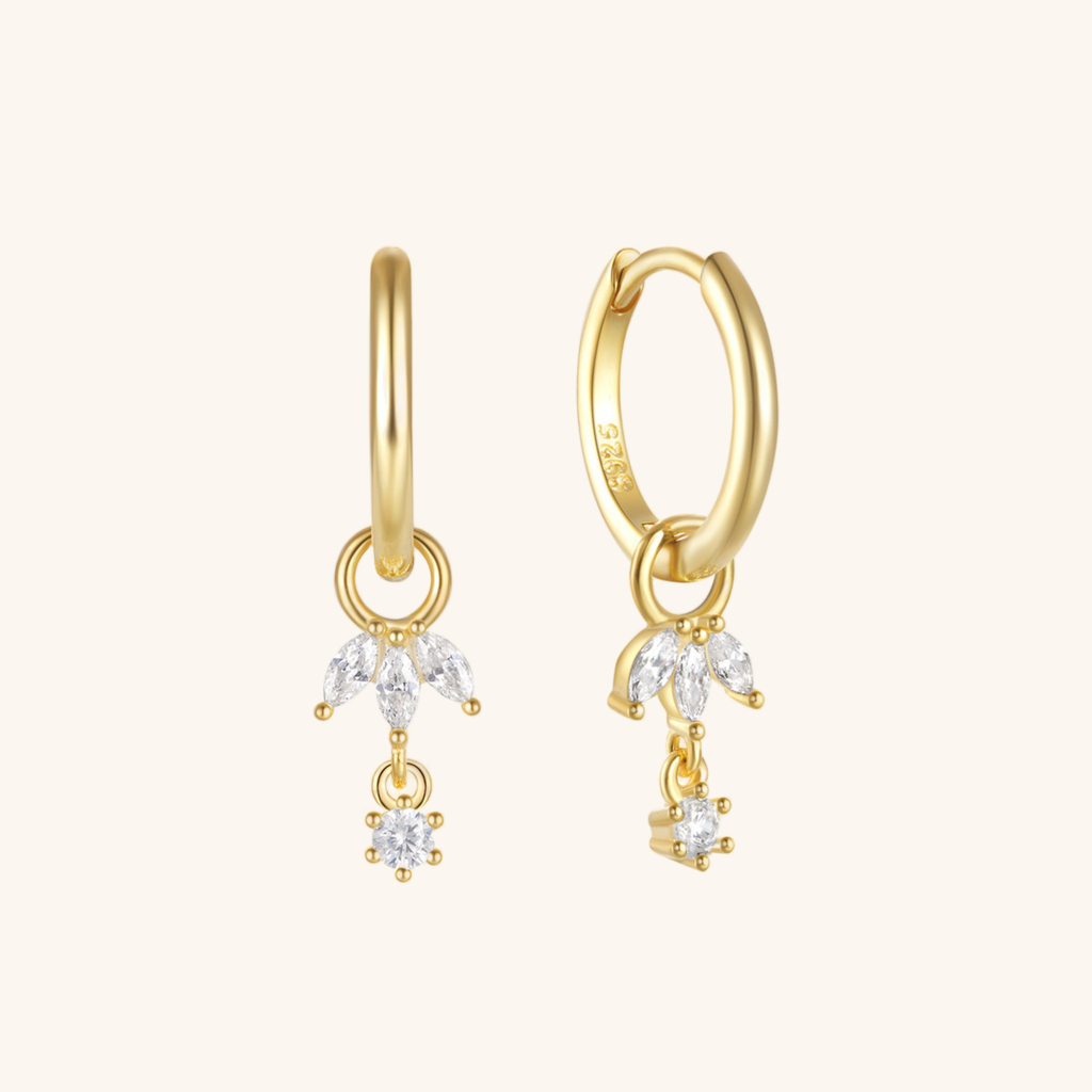 Créoles Brooke à charm amovible en or pour femme