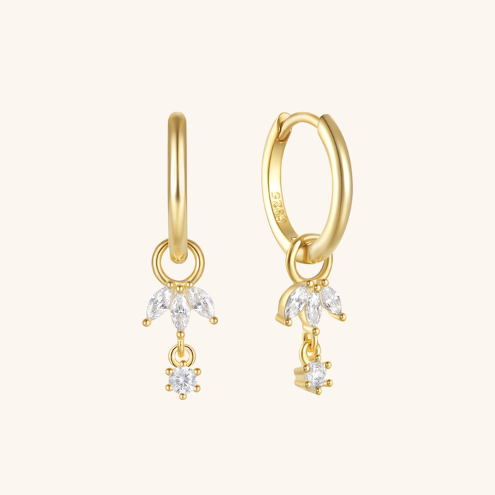Créoles Brooke à charm amovible en or pour femme