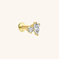 Puces d'oreilles Kate à diamant, fermoir plat