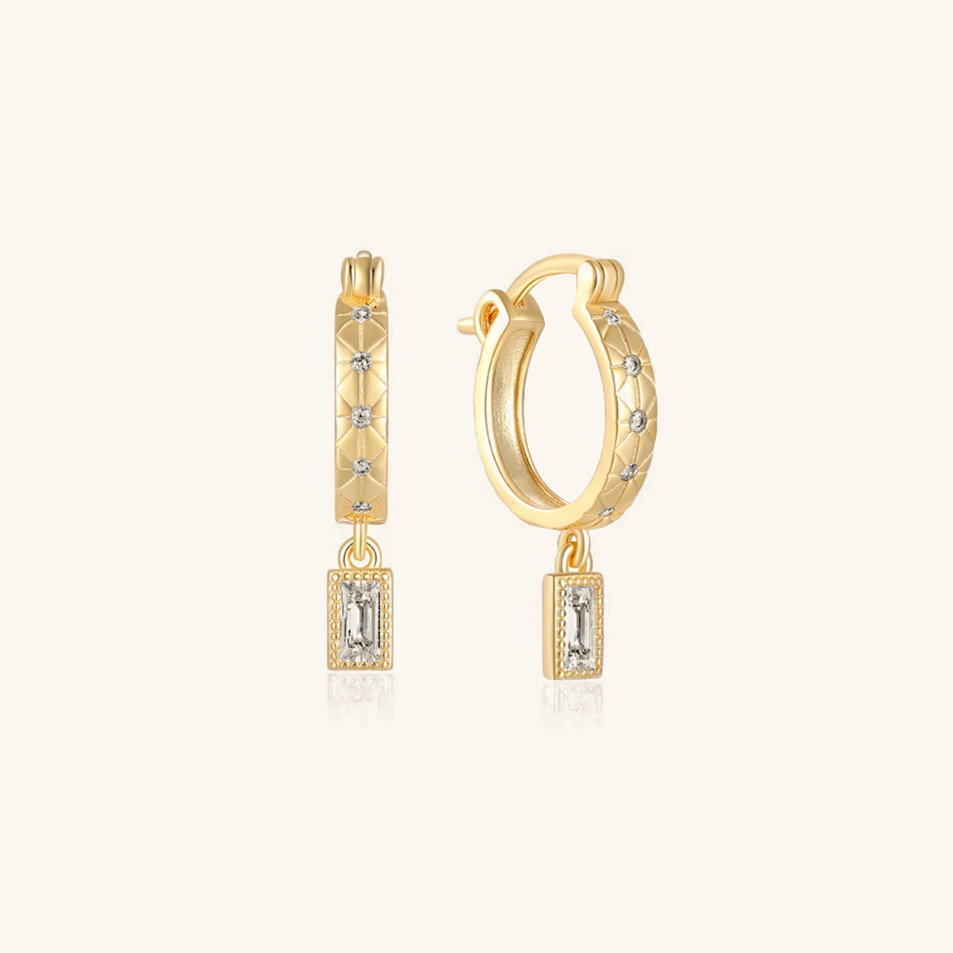 Créoles Cassidy en argent à diamants pour femme