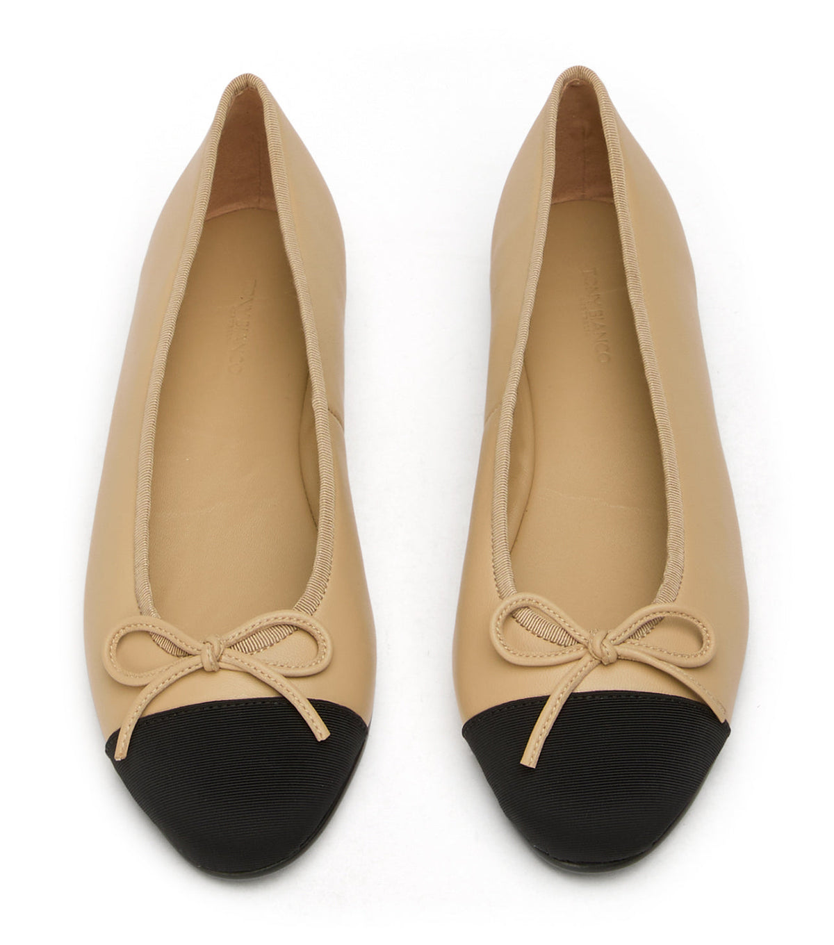 Tony Bianco Robyn - Sand Nappa / Black Grosgrain