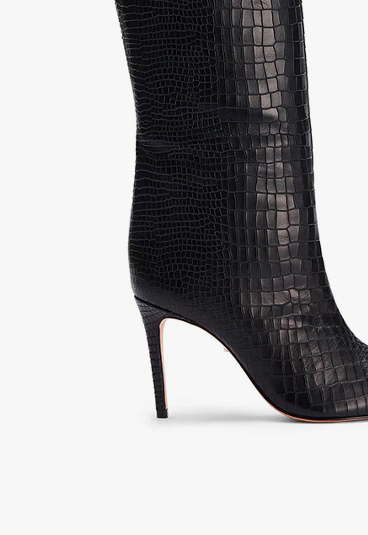 Schutz Maryana Boot - Black Croc Embossed
