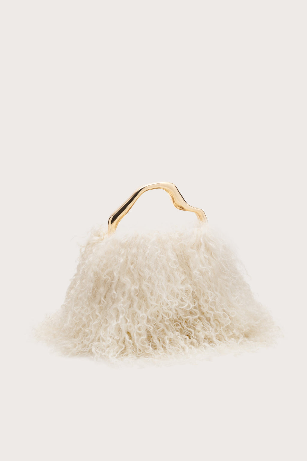 Cult Gaia Solene Mini Bag - Natural Shearling